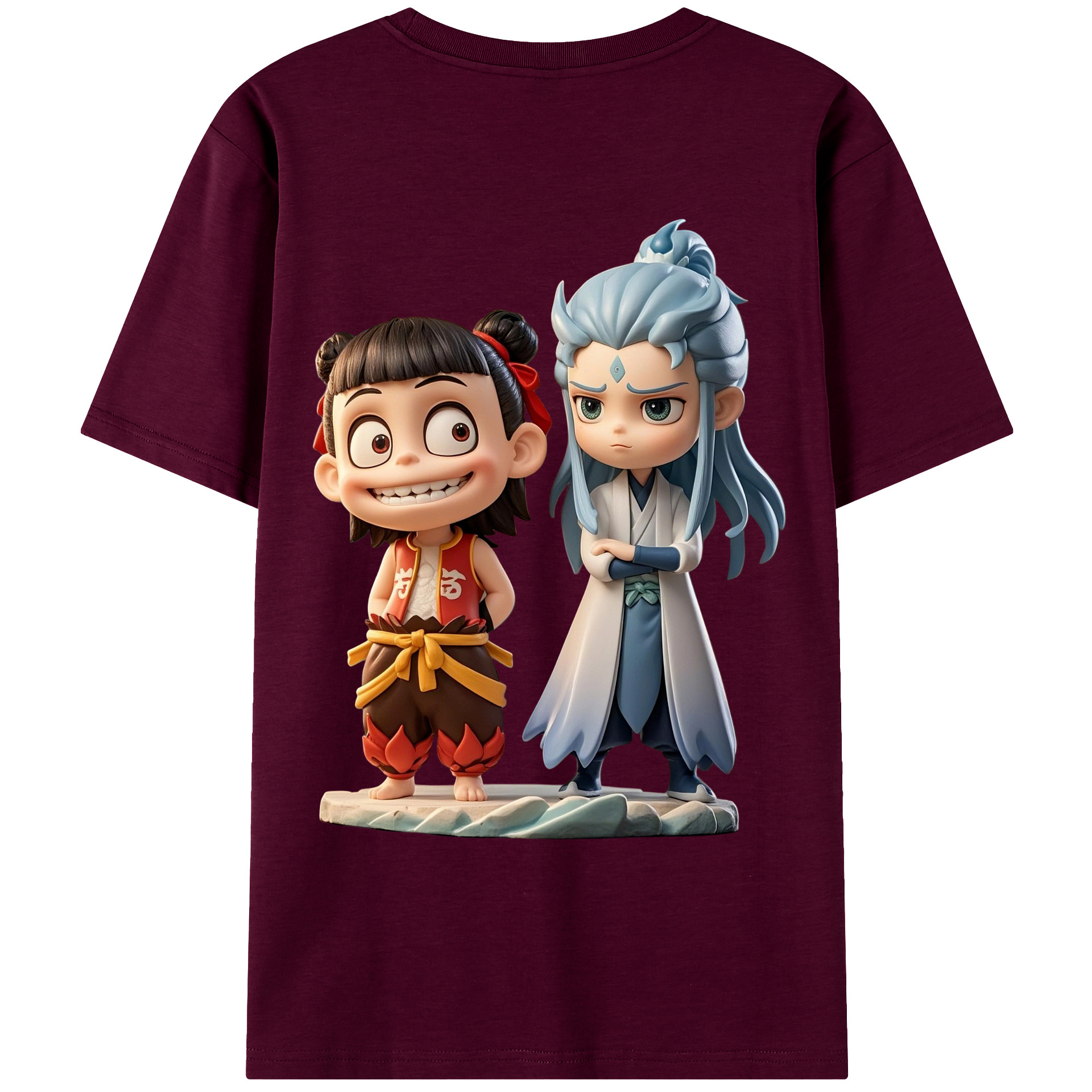 （画像用） Ne Zha 2 ナタ 魔童の大暴れ レディース半袖Tシャツ(バックプリント)